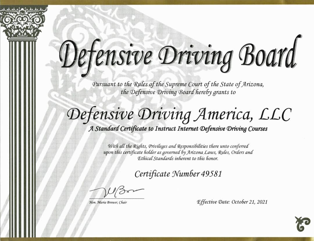 Arizona’s Online Defensive Driving School - Defensive Driving America