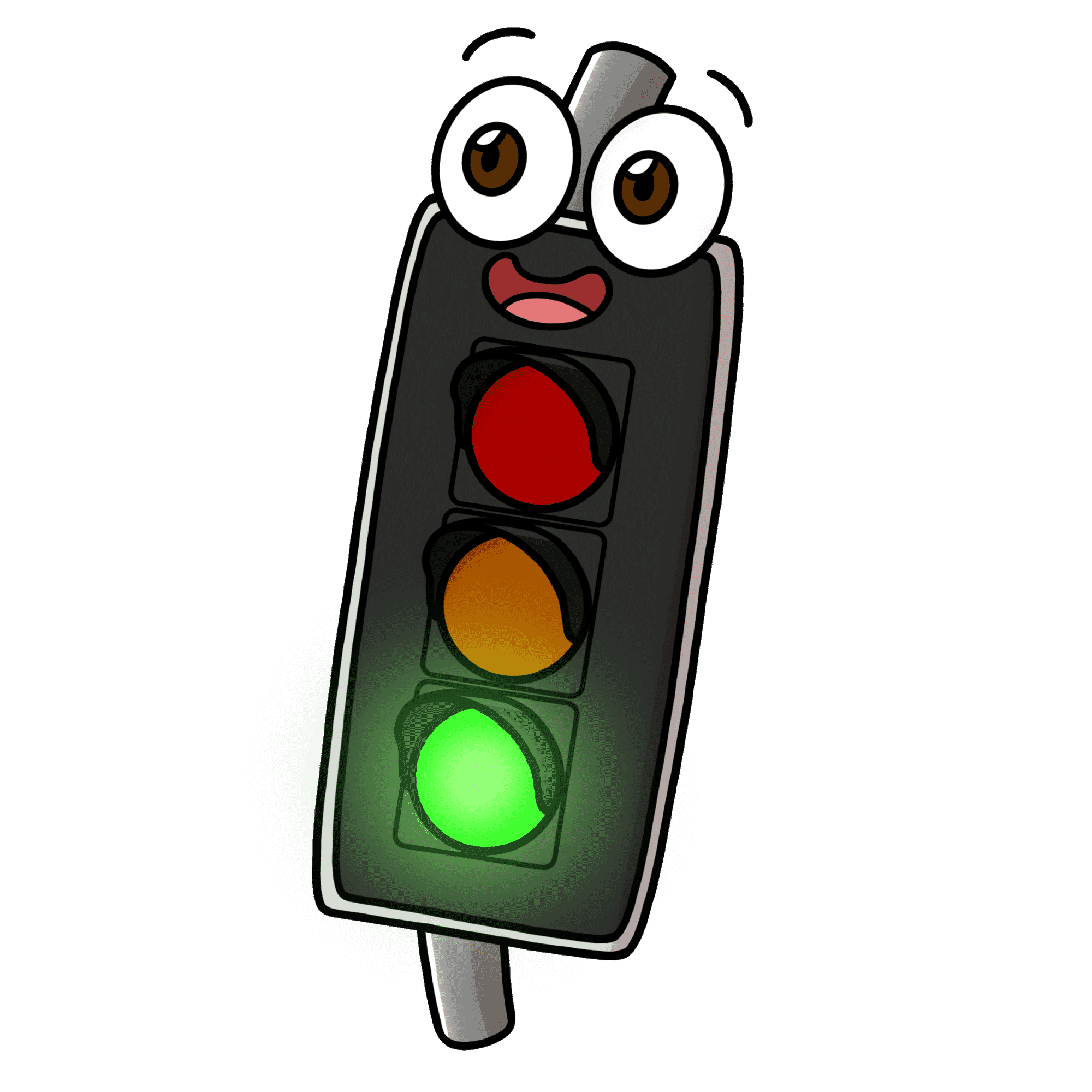 Stoplight Cartoon_Traffic School_Green Stoplight_Defensive Driving